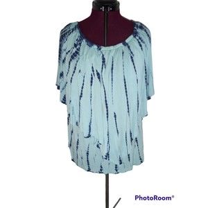 Tank Top Shirt blue Boho Chic Blouse Flowy Avenue 2XL XXL 18-20
